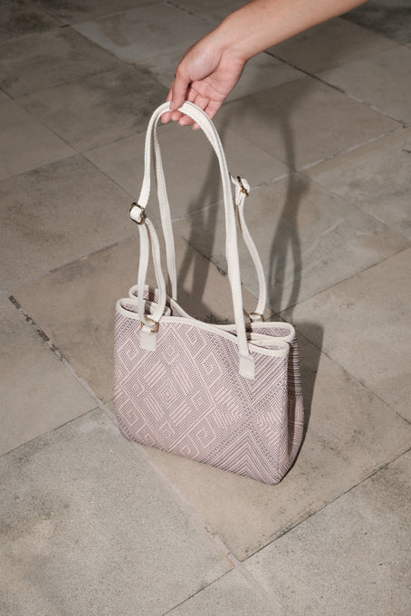 trabaho twist tote in pink/blue preorder