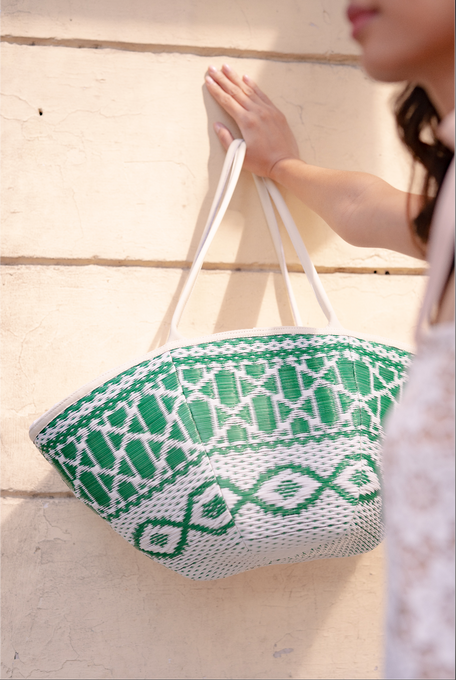 lourdes basket in green